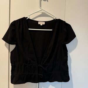 Black Cropped Tie Top Superdown